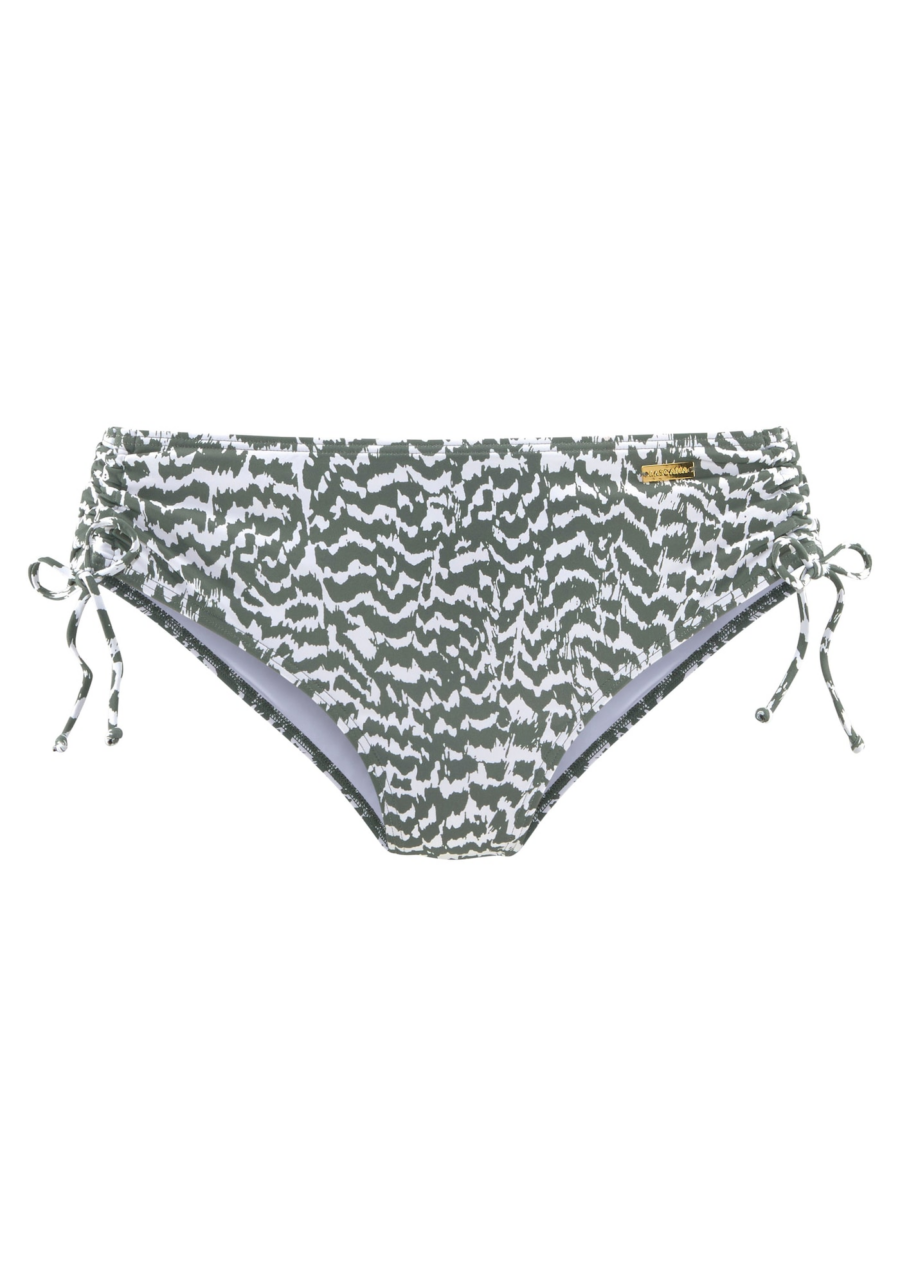 LASCANA Bikini nadrágok  olíva / fehér-Hungary