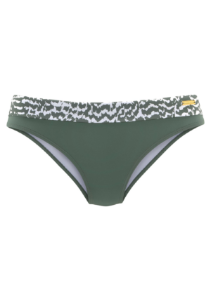 LASCANA Bikini nadrágok  olíva / fehér-Hungary