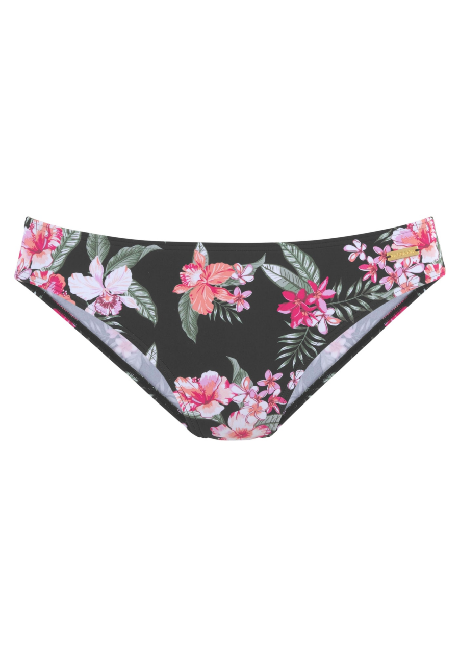 LASCANA Bikini nadrágok  smaragd / rózsaszín / rózsaszín / fekete-Ár