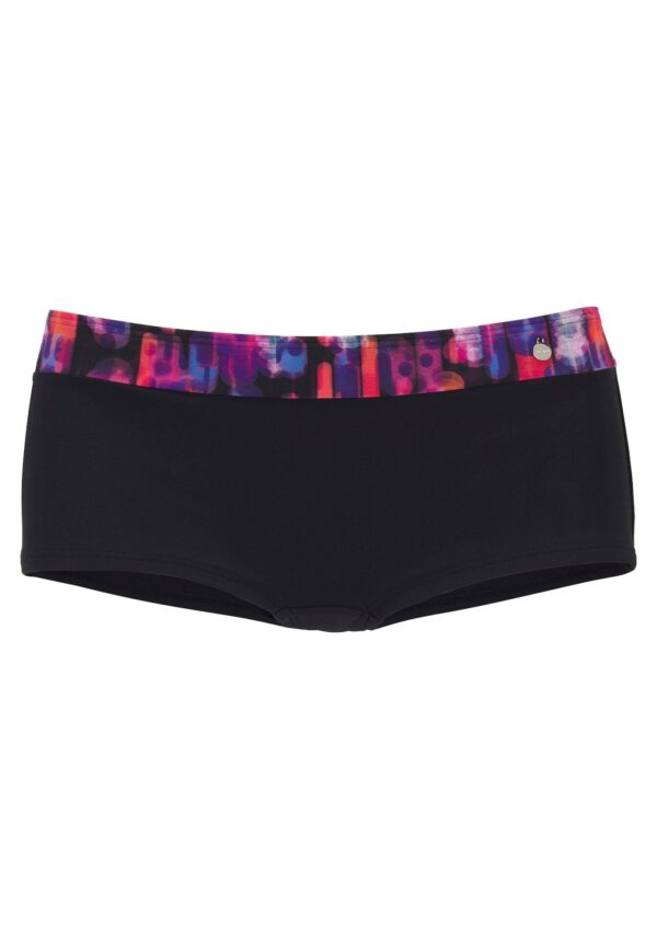 LASCANA Bikini nadrágok  sötétlila / fekete