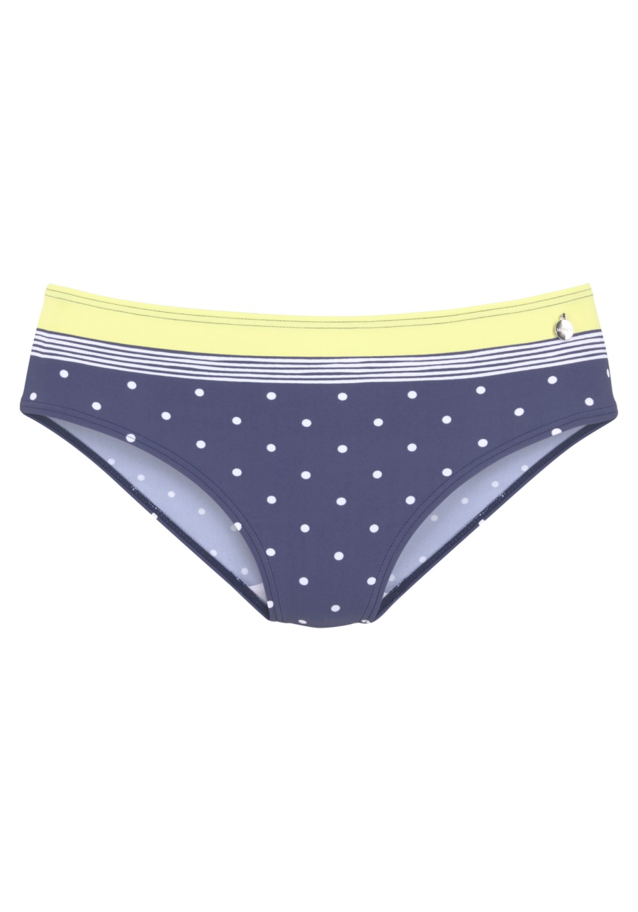 LASCANA Bikini nadrágok  tengerészkék / sárga / fehér-Ár