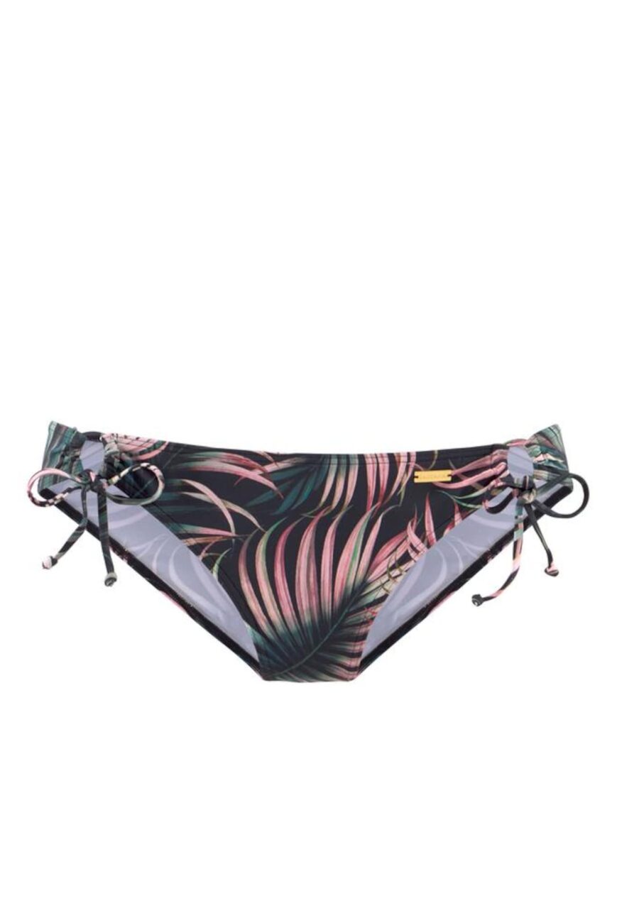 LASCANA Bikini nadrágok  zöld / rózsaszín / fekete-hu