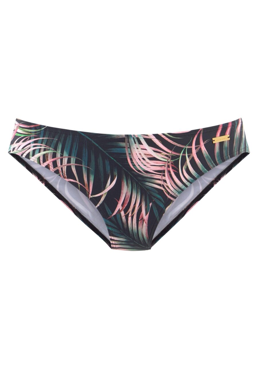LASCANA Bikini nadrágok  zöld / rózsaszín / fekete-hu