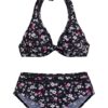 LASCANA Bikini  rózsaszín / fekete / fehér-hu