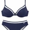 LASCANA Bikini  tengerészkék / fehér