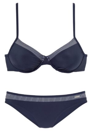 LASCANA Bikini  tengerészkék / fehér
