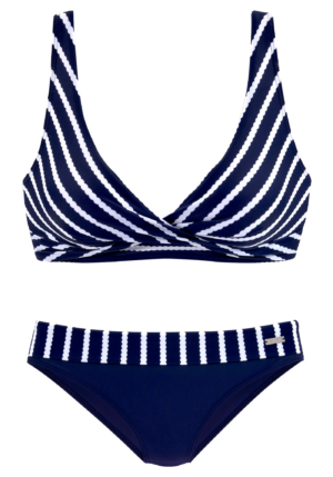 LASCANA Bikini  tengerészkék / fehér-Hungary