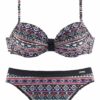 LASCANA Bikini  tengerészkék / lila / pasztellpiros / fehér