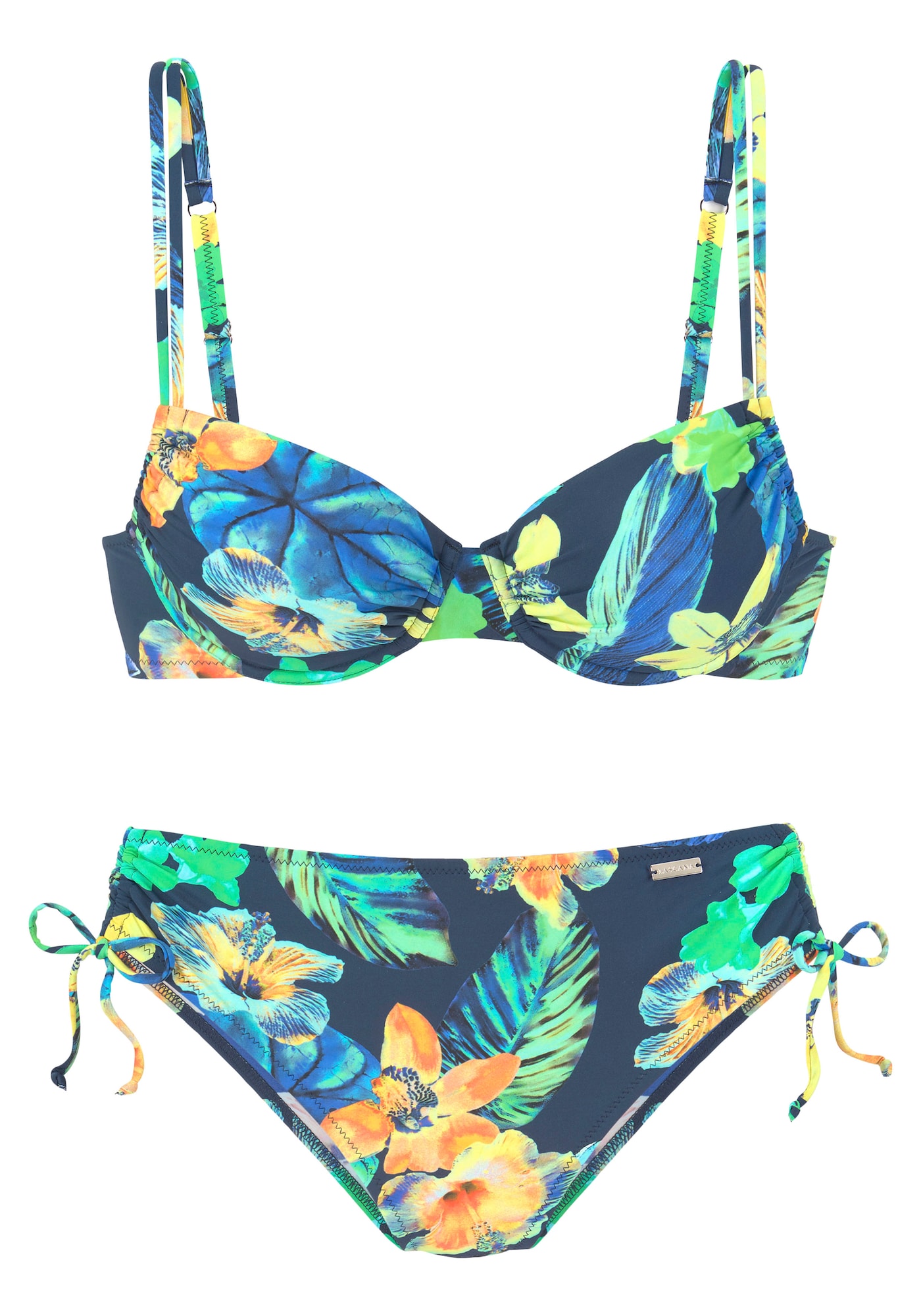 LASCANA Bikini  tengerészkék / türkiz / neonzöld / narancs-Ár