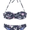 LASCANA Bikini  tengerészkék / világos-rózsaszín / fehér-hu