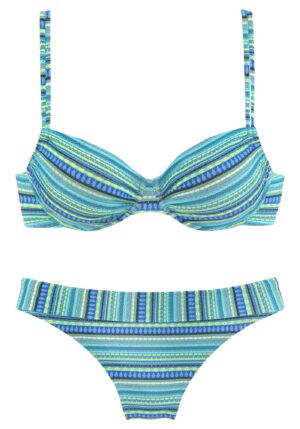 LASCANA Bikini  türkiz / kobaltkék / királykék / égkék / sárga-hu