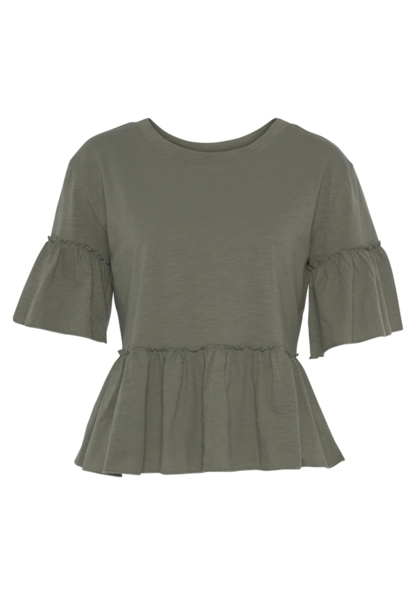 LASCANA Póló  khaki-Hungary