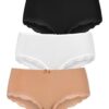 LASCANA Slip  bézs / fekete / fehér-hu