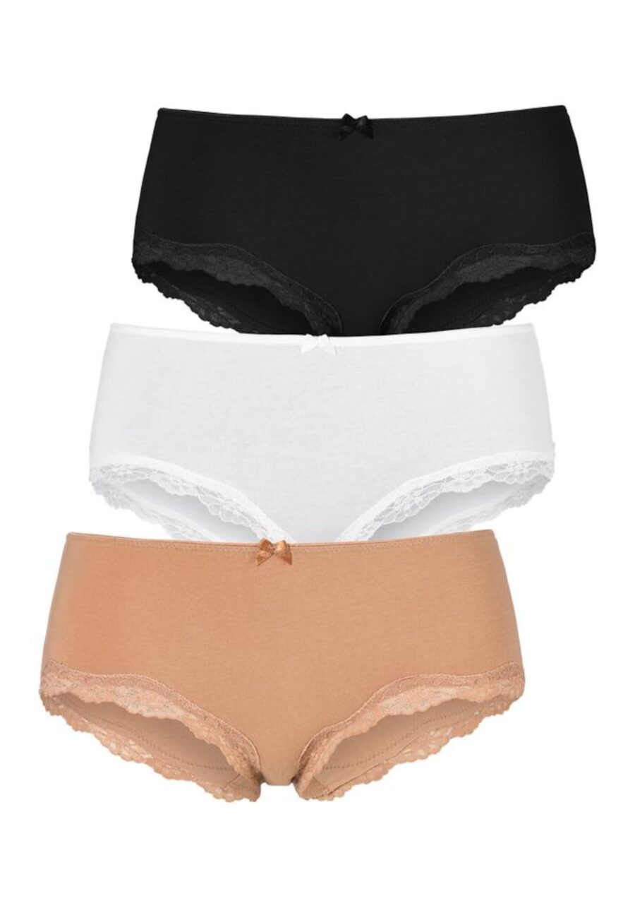 LASCANA Slip  bézs / fekete / fehér-hu