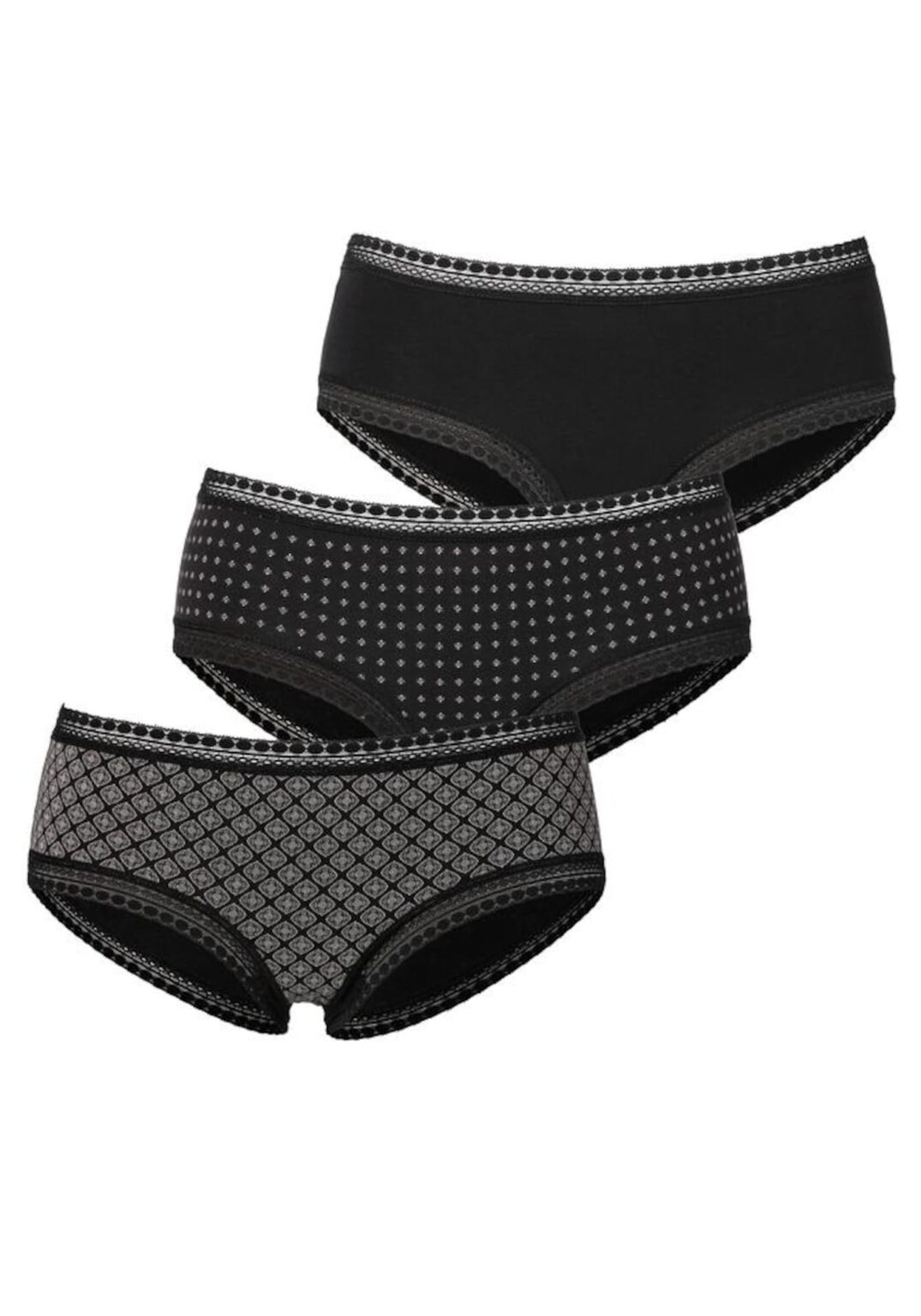 LASCANA Slip  szürke / fekete
