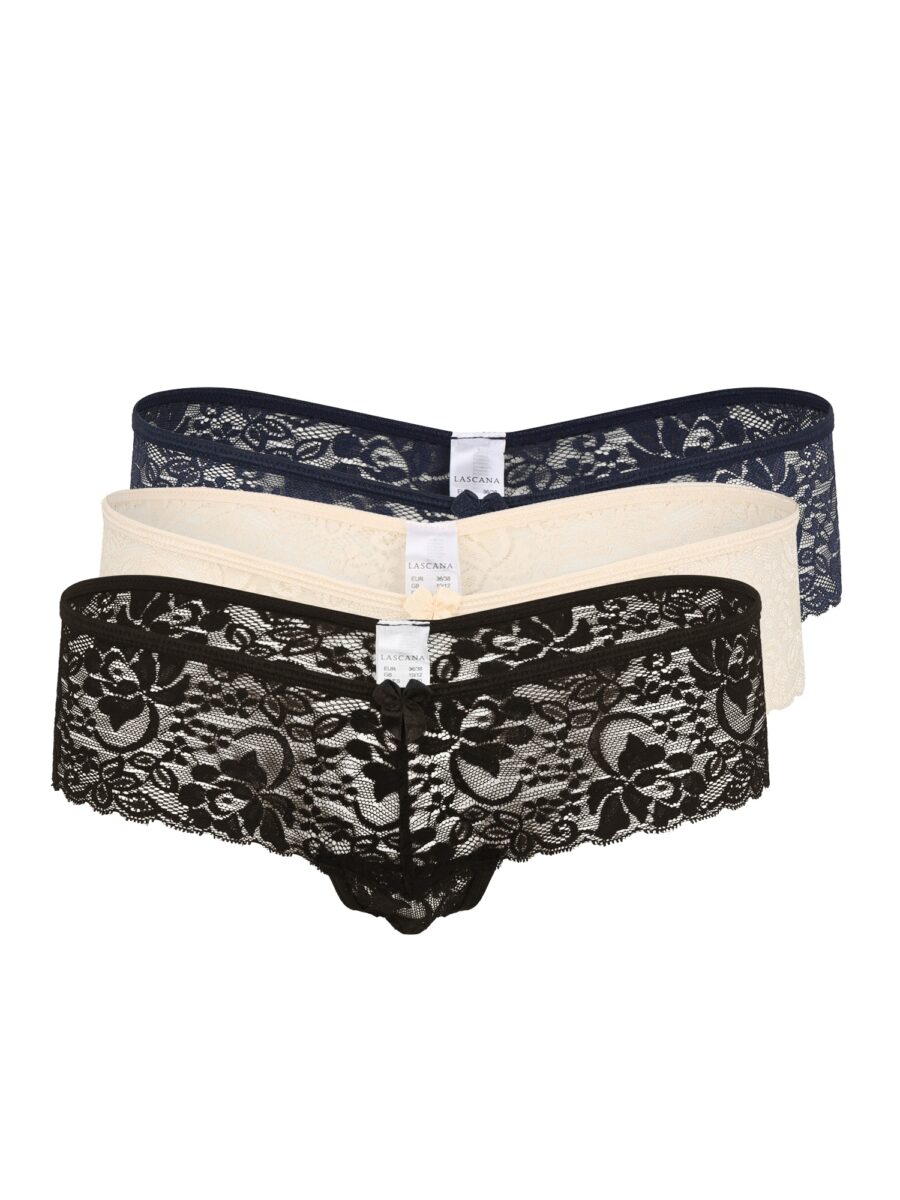 LASCANA String bugyik  bézs / kék / fekete-hu