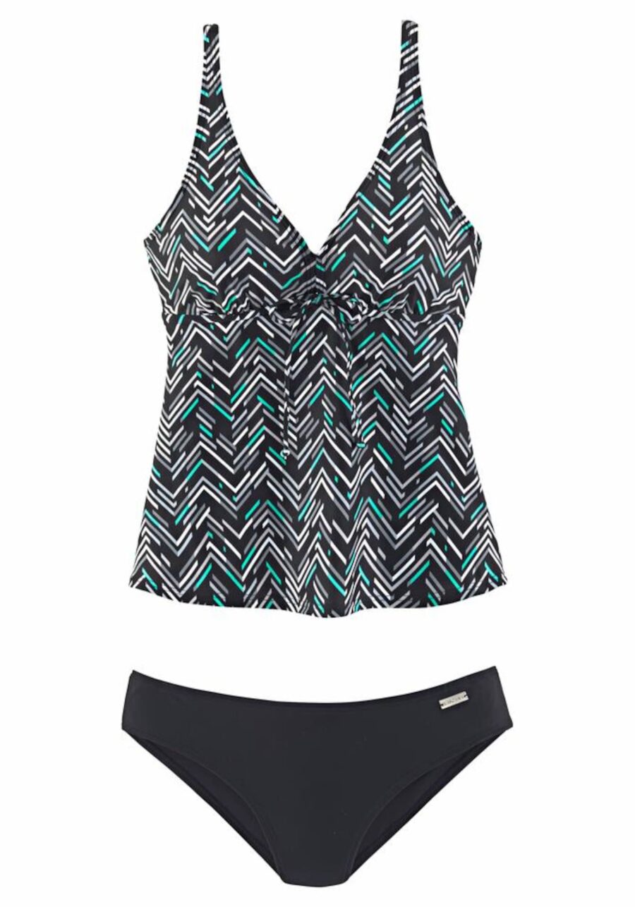 LASCANA Tankini  fekete / fehér-hu