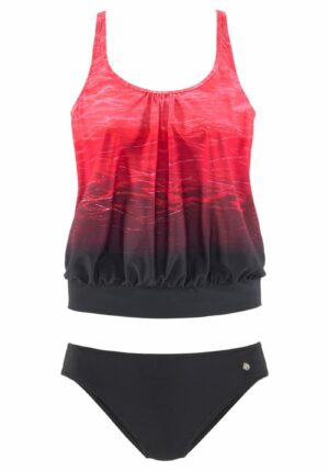 LASCANA Tankini  piros / fekete