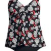 LASCANA Tankini  piros / fekete / fehér