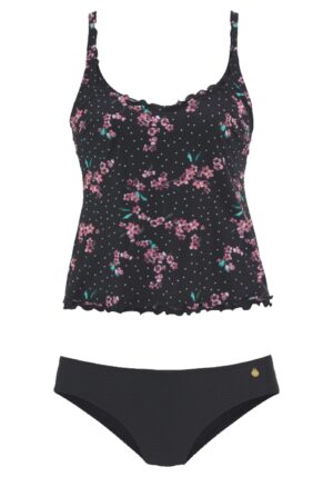 LASCANA Tankini  rózsaszín / fekete