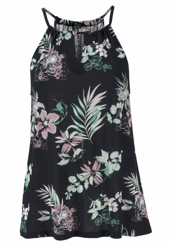LASCANA Top  menta / fáradt rózsaszín / fekete