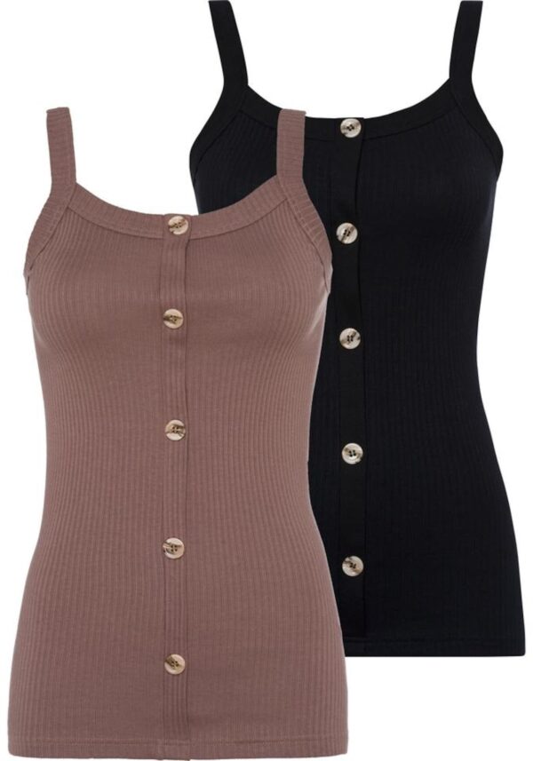 LASCANA Top  taupe / fekete