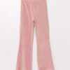 LC Waikiki Basic Corduroy Girl's Sweatpants with Elastic Waist.