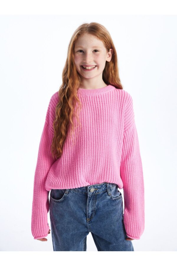 LC Waikiki Crew Neck Long Sleeve Girl's Knitwear Sweater