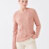 LC Waikiki Crew Neck Openwork Long Sleeve Women's Knitwear Sweater