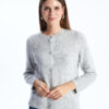 LC Waikiki Crew Neck Plain Long Sleeve Women's Knitwear Cardigan