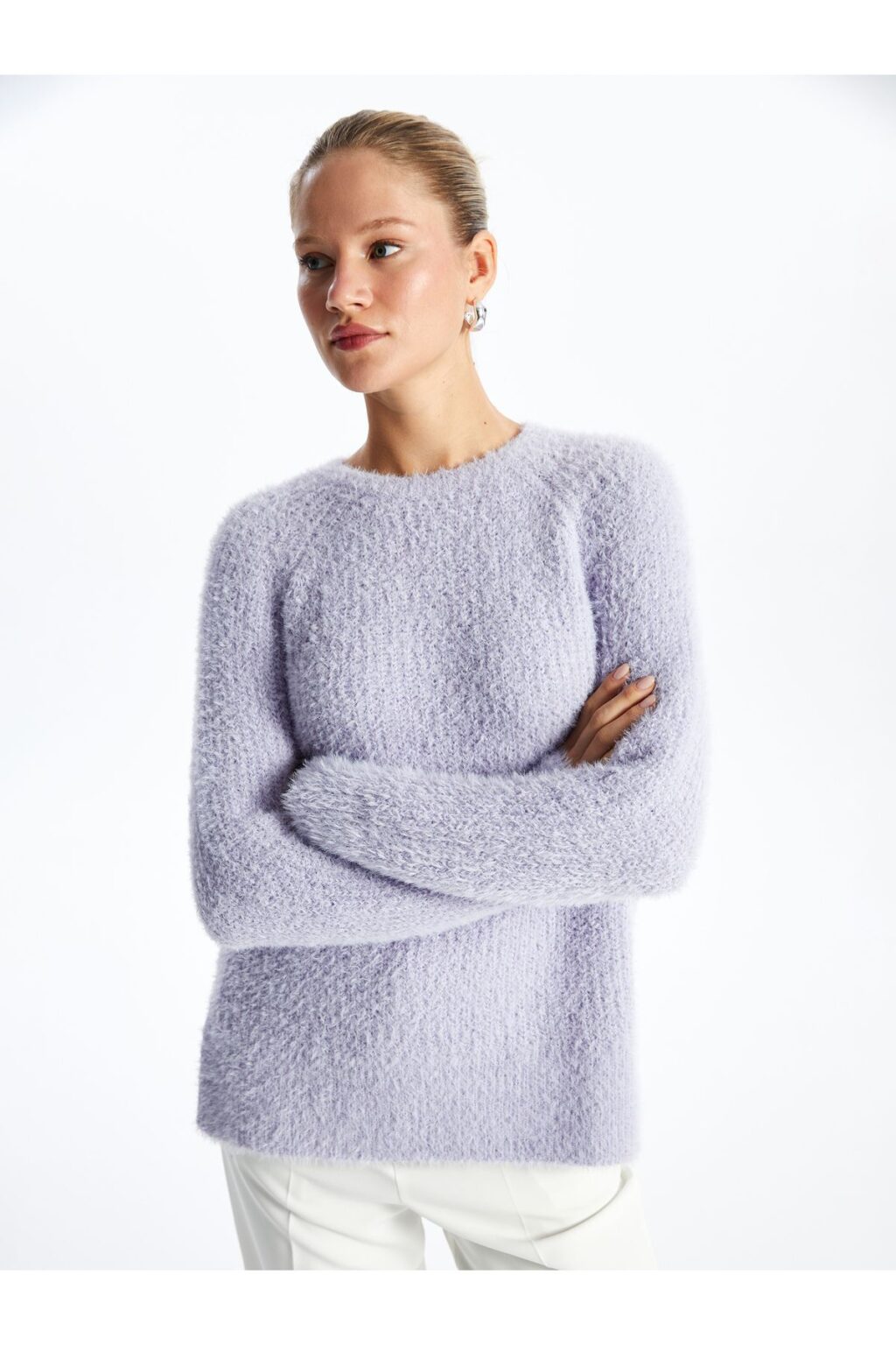 LC Waikiki Crew Neck Plain Long Sleeve Women's Knitwear Sweater -