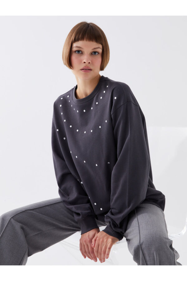 LC Waikiki Crew Neck Printed Long Sleeve Women's Sweatshirt