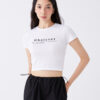 LC Waikiki Crew Neck Printed Short Sleeve Women's Crop