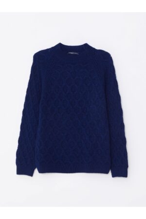 LC Waikiki Crew Neck Self-Patterned Long Sleeve Women's Knitwear Sweater -