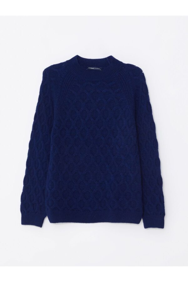 LC Waikiki Crew Neck Self-Patterned Long Sleeve Women's Knitwear Sweater -