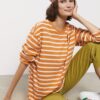 LC Waikiki Crew Neck Striped Long Sleeve Cotton Women's T-Shirt