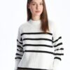 LC Waikiki Crew Neck Striped Long Sleeve Women's Knitwear Sweater