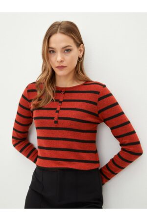 LC Waikiki Crew Neck Striped Long Sleeve Women's T-Shirt