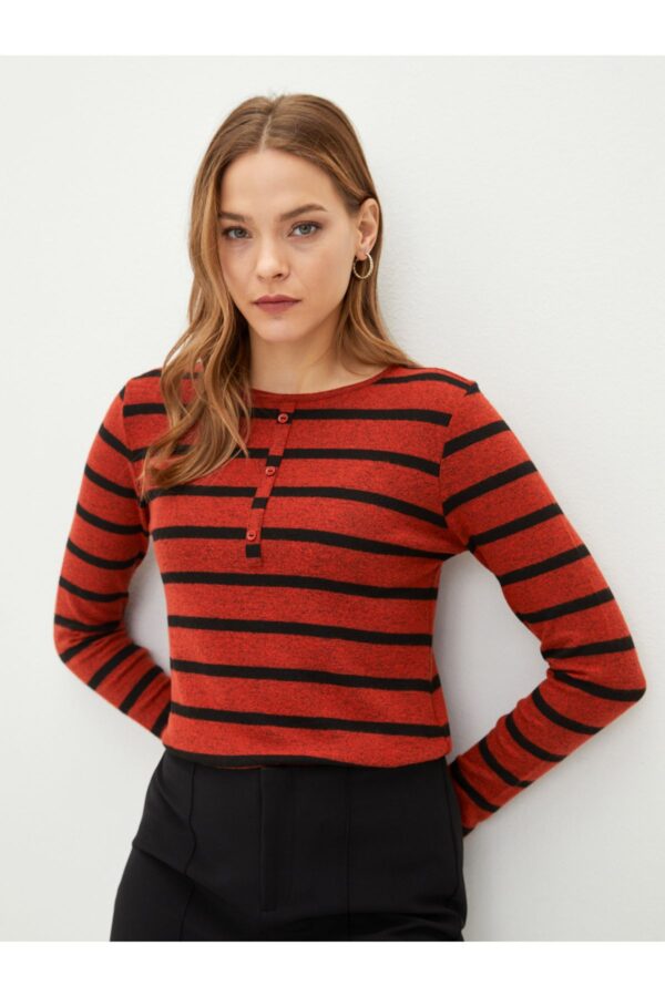 LC Waikiki Crew Neck Striped Long Sleeve Women's T-Shirt