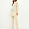 LC Waikiki Elastic Waist Straight Wide Leg Maternity Knitwear Trousers