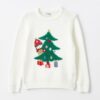 LC Waikiki Girls' Crew Neck Christmas Themed Long Sleeve Knitwear Sweater