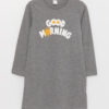 LC Waikiki Girls' Crew Neck Printed Nightgown