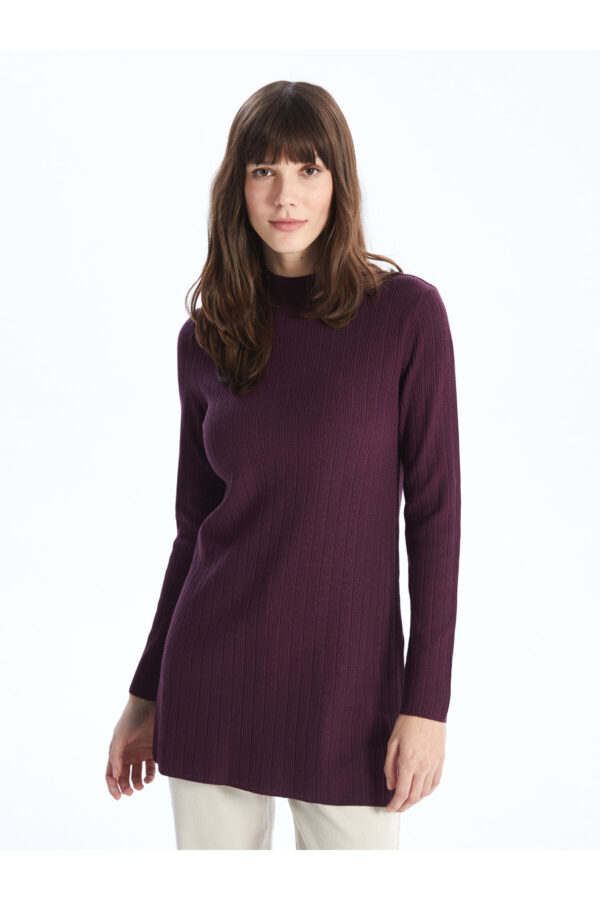 LC Waikiki Half Turtleneck Plain Long Sleeve Women's Knitwear Tunic