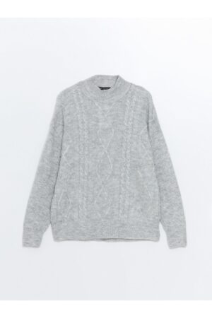 LC Waikiki Half Turtleneck Self-Patterned Women's Knitwear Sweater