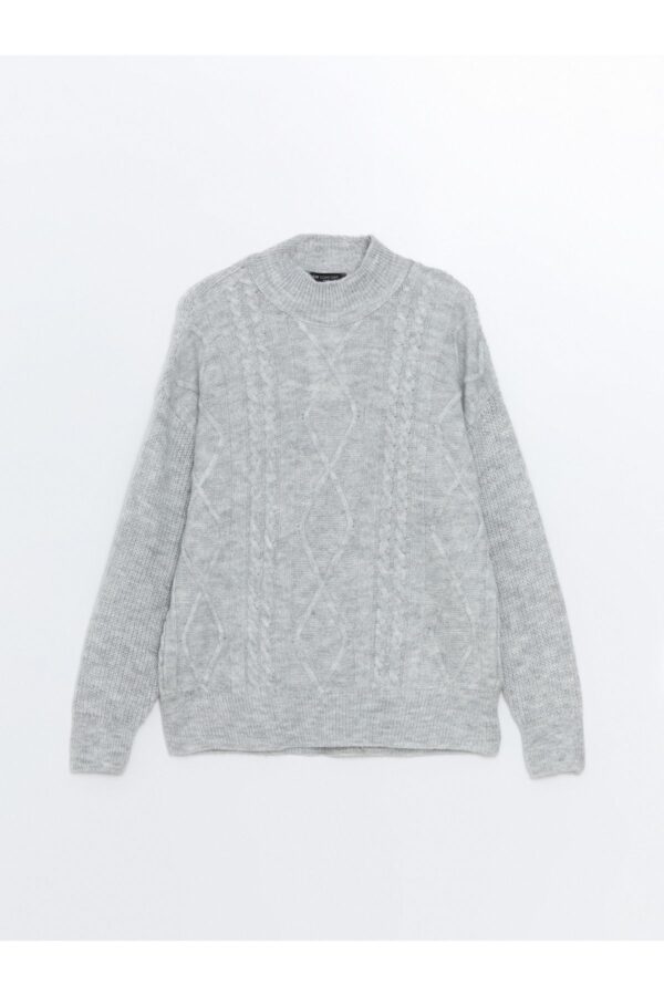 LC Waikiki Half Turtleneck Self-Patterned Women's Knitwear Sweater