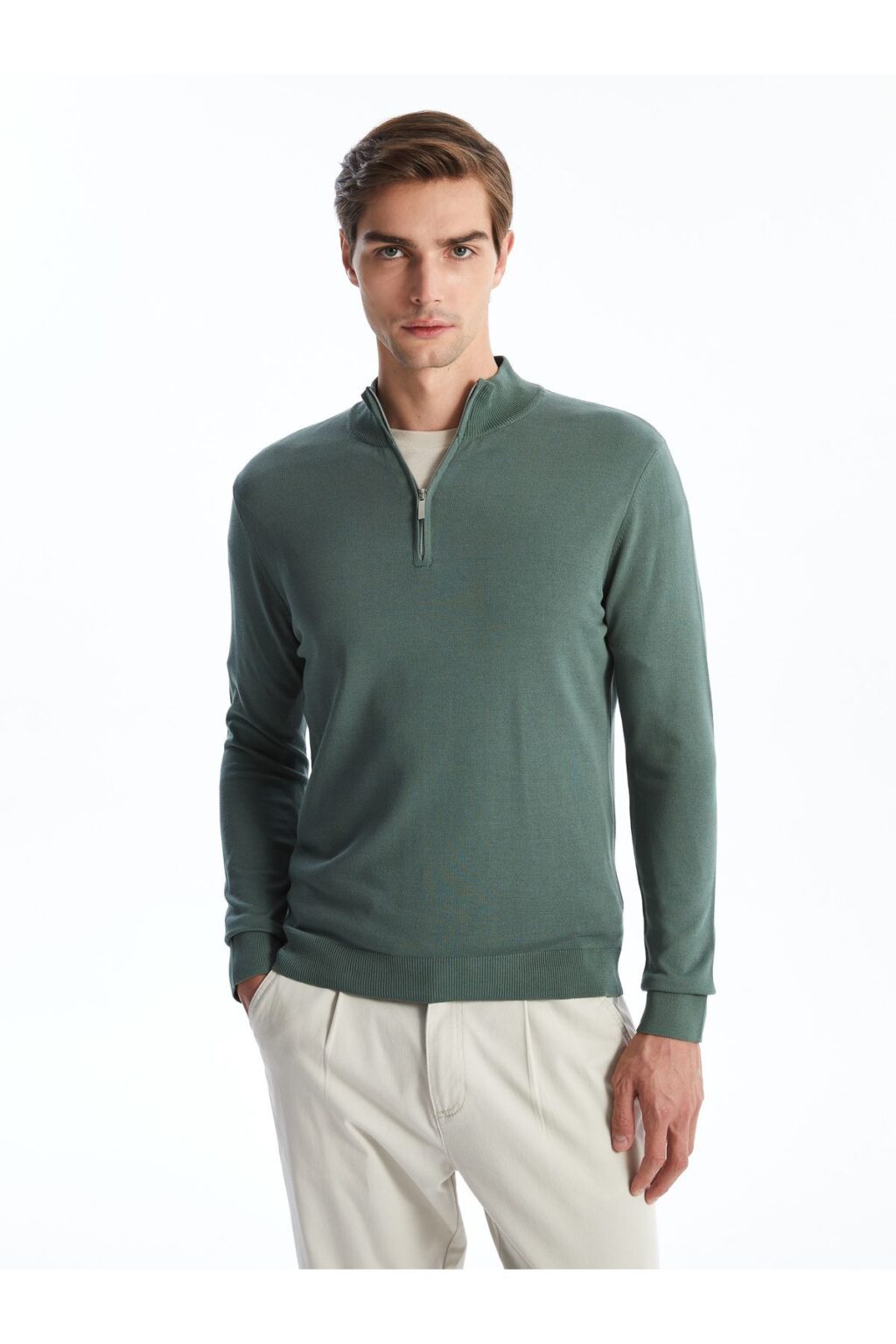 LC Waikiki High Collar Long Sleeve Men's Knitwear Sweater
