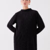 LC Waikiki High Collar Plain Long Sleeve Oversize Women's Tunic