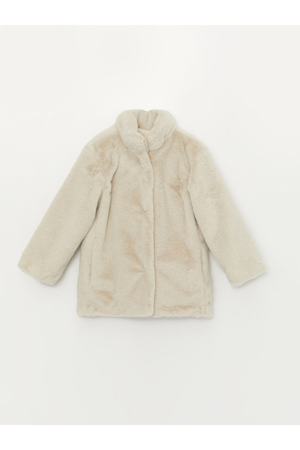 LC Waikiki High Neck Girls Plush Coat