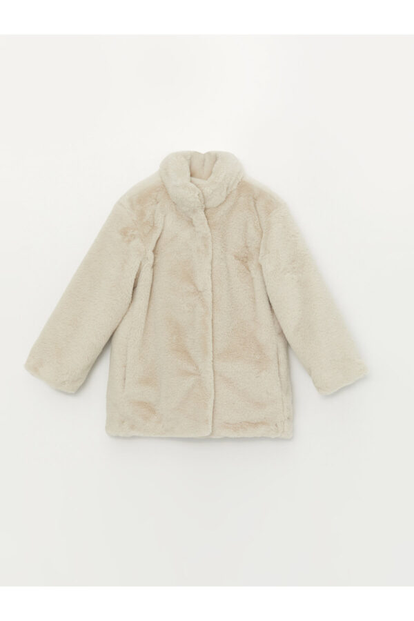 LC Waikiki High Neck Girls Plush Coat