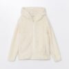 LC Waikiki Hooded Basic Long Sleeve Girl's Zippered Sweatshirt